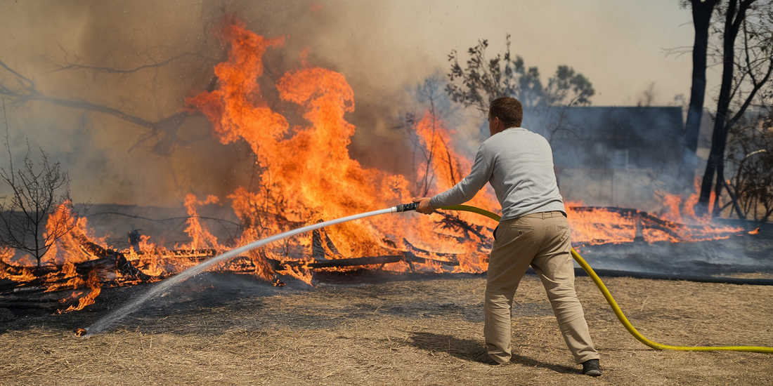 Can a Garden Hose Stop a Wildfire? One Homeowner's Daring Attempt Ends in Chaos!