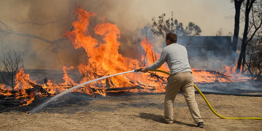 Can a Garden Hose Stop a Wildfire? One Homeowner's Daring Attempt Ends in Chaos!