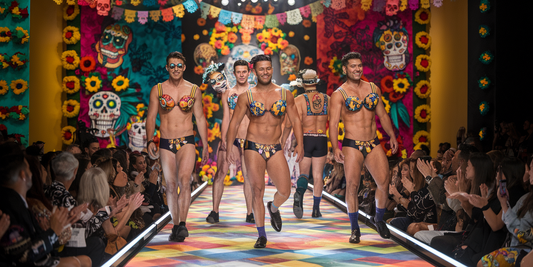 "Men in Bras Strut Their Stuff: Victor's Secret Fashion Show Returns with a Dazzling Day of the Dead Theme!"