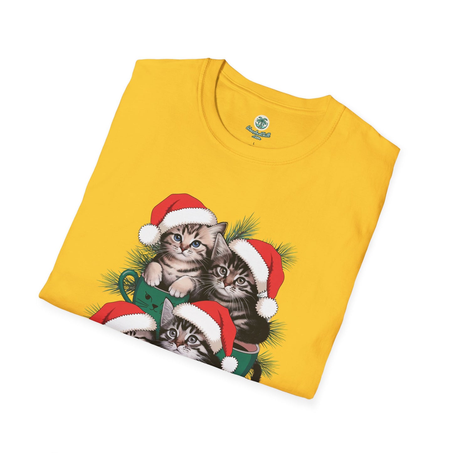 Cozy kittens with festive mugs